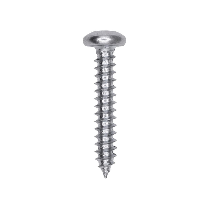 Auveco # 25710 Square Drive Pan Head Tapping Screw #8 x 1 in. Zinc. Qty 100.