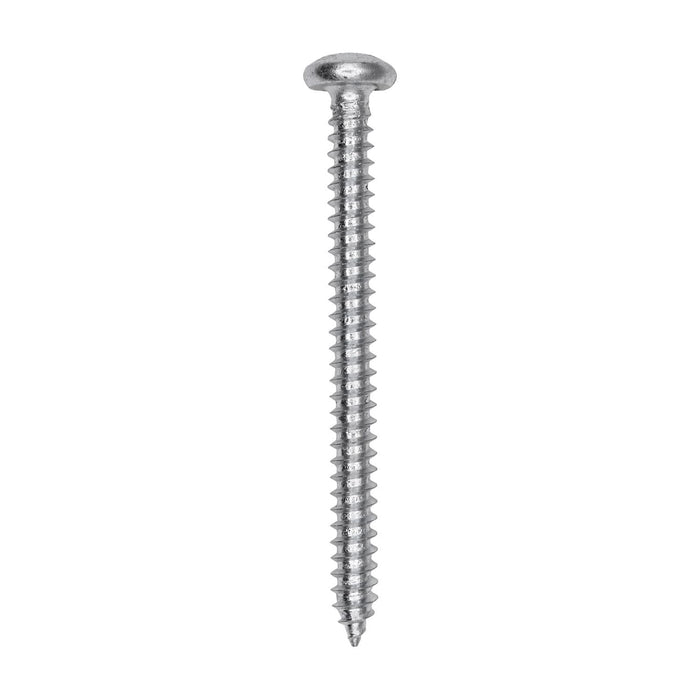 Auveco # 25713 Square Drive Pan Head Tapping Screw #8 x 2 in. Zinc. Qty 100.