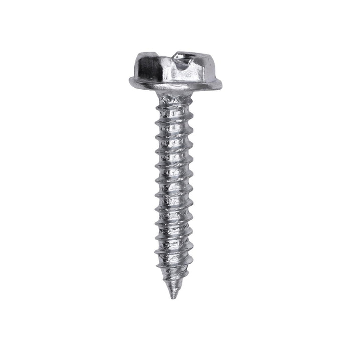 Auveco # 25729 Slotted Hex Washer Head Tapping Screw #6 x 3/4 in. Zinc. Qty 100.