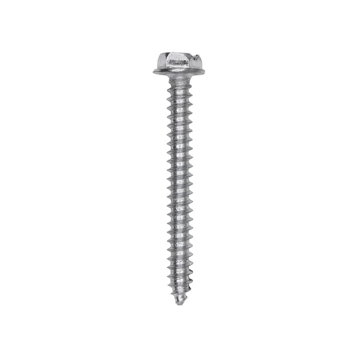 Auveco # 25731 Slotted Hex Washer Head Tapping Screw #8 x 1-1/2 in. Zinc. Qty 100.