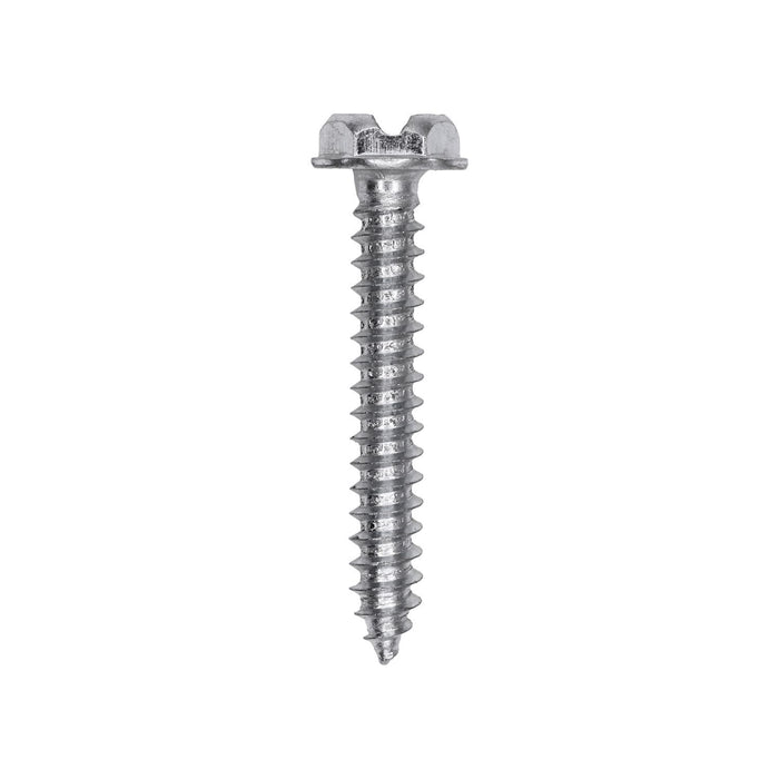 Auveco # 25732 Slotted Hex Washer Head Tapping Screw #10 x 1-1/4 in. Zinc. Qty 100.