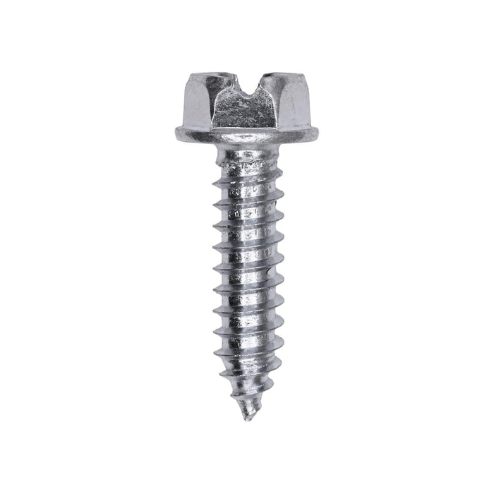 Auveco # 25735 Slotted Hex Washer Head Tapping Screw #14 x 1 in. Zinc. Qty 100.