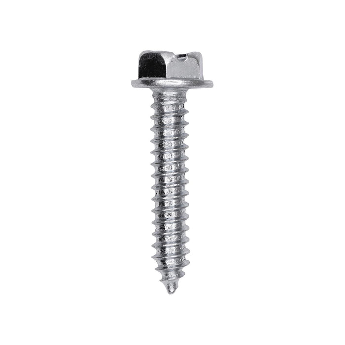 Auveco # 25736 Slotted Hex Washer Head Tapping Screw #14 x 1-1/4 in. Zinc. Qty 100.