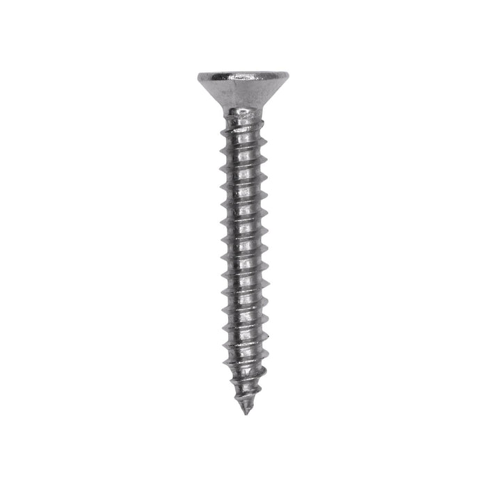 Auveco # 25756 Phillips Flat Head Sheet Metal Screw #6 x 1 in. 18-8 Stainless Steel. Qty 50.