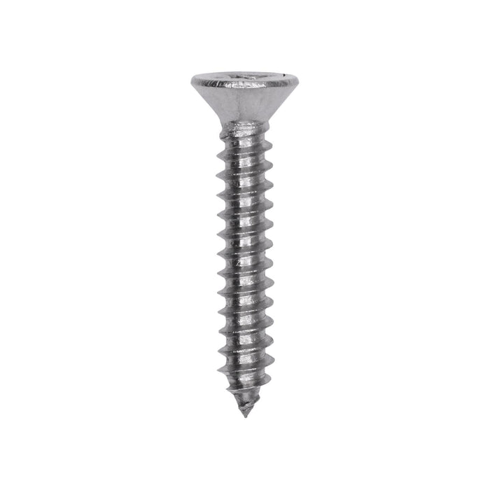 Auveco # 25769 Phillips Flat Head Sheet Metal Screw #8 x 1 in. 18-8 Stainless Steel. Qty 50.