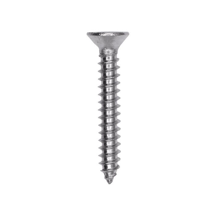Auveco # 25770 Phillips Flat Head Sheet Metal Screw #8 x 1-1/8 in. 18-8 Stainless Steel. Qty 50.