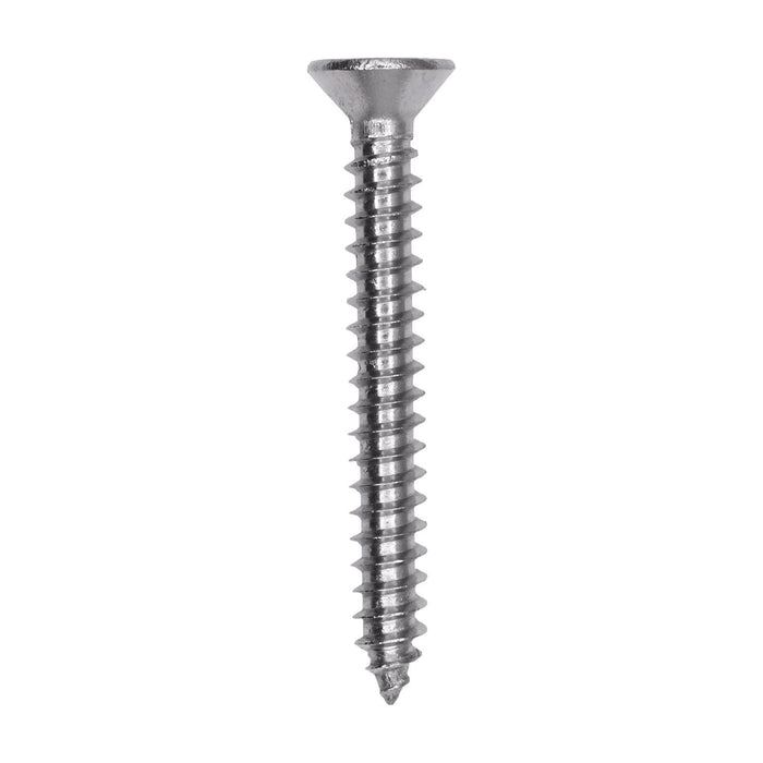 Auveco # 25772 Phillips Flat Head Sheet Metal Screw #8 x 1-3/8 in. 18-8 Stainless Steel. Qty 50.
