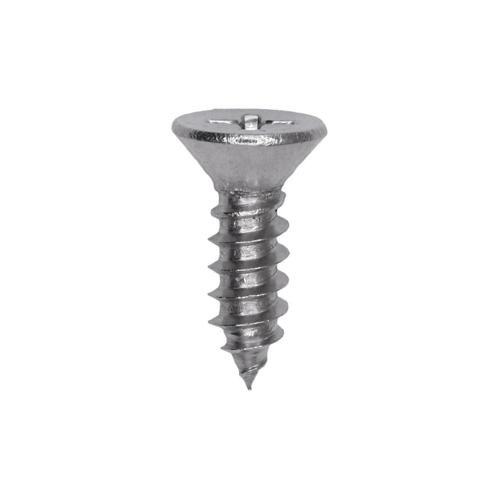 Auveco # 25779 Phillips Flat Head Sheet Metal Screw #10 x 5/8 in. 18-8 Stainless Steel. Qty 50.