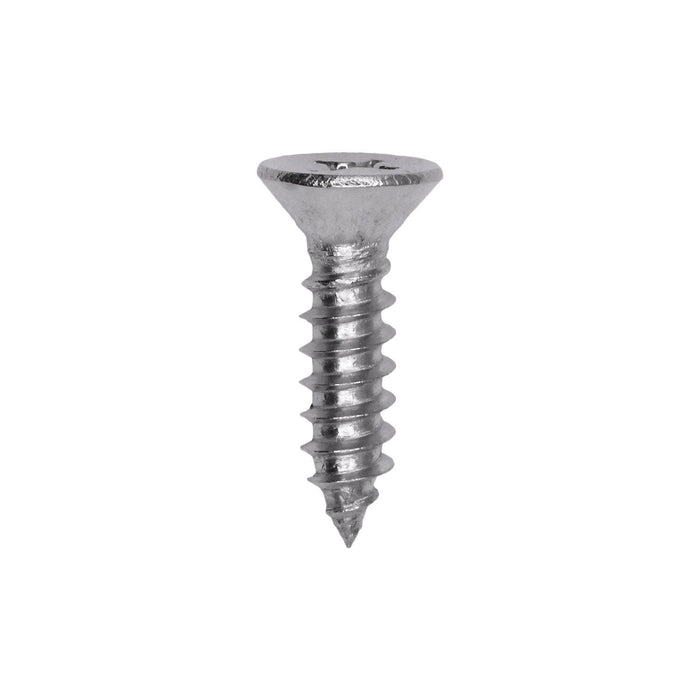 Auveco # 25780 Phillips Flat Head Sheet Metal Screw #10 x 3/4 in. 18-8 Stainless Steel. Qty 50.