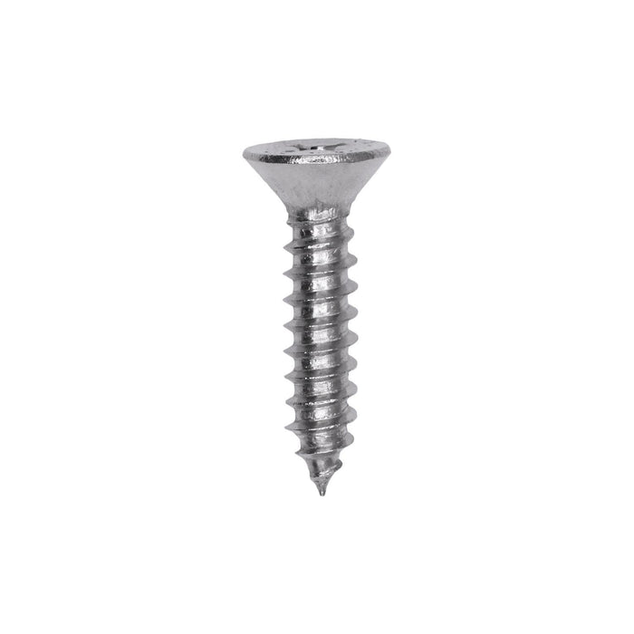 Auveco # 25781 Phillips Flat Head Sheet Metal Screw #10 x 7/8 in. 18-8 Stainless Steel. Qty 50.
