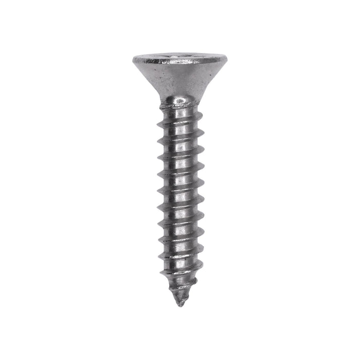 Auveco # 25782 Phillips Flat Head Sheet Metal Screw #10 x 1 in. 18-8 Stainless Steel. Qty 50.
