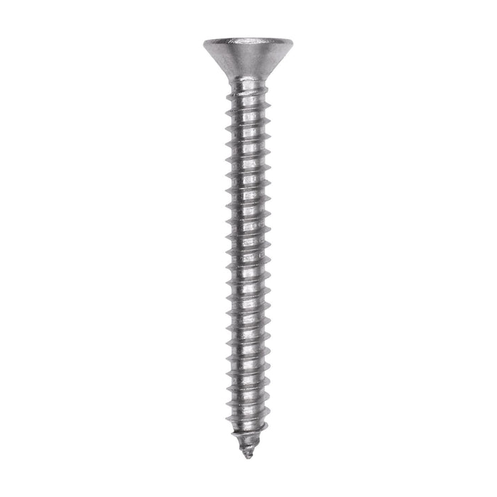 Auveco # 25801 Phillips Flat Head Sheet Metal Screw #12 x 2 in. 18-8 Stainless Steel. Qty 25.