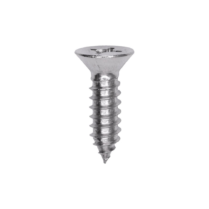 Auveco # 25804 Phillips Flat Head Sheet Metal Screw #14 x 7/8 in. 18-8 Stainless Steel. Qty 50.