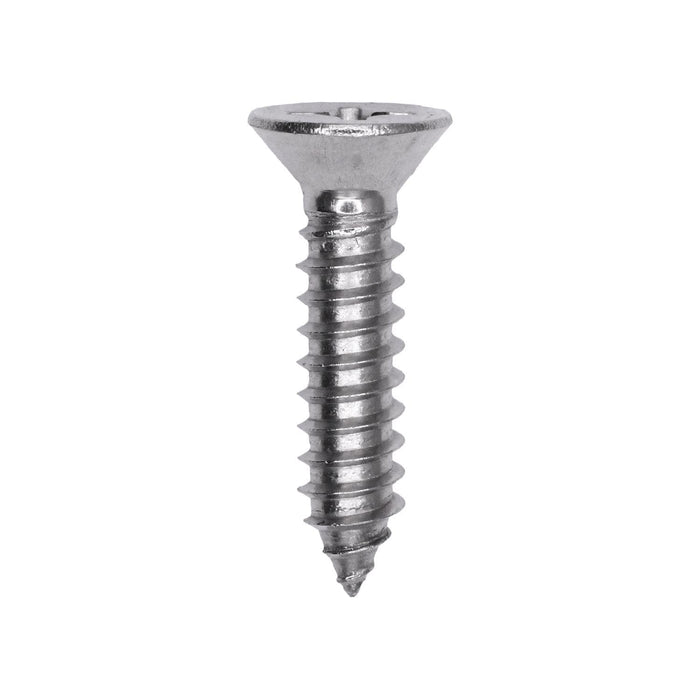 Auveco # 25806 Phillips Flat Head Sheet Metal Screw #14 x 1-1/8 in. 18-8 Stainless Steel. Qty 25.