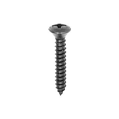 Auveco No 10167 8 X 1 Phillips Oval Head Tapping Screw Black Oxide, Quantity 100