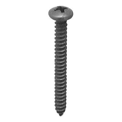 Auveco No 10183 8 X 1-1/4 Phillips Pan Head Tapping Screw Black Oxide, Quantity 100
