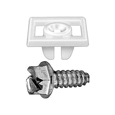 Auveco No 11370 14 X 3/4 Slotted Wash Head License Plate Scw W/Nut, Quantity 25 SETS