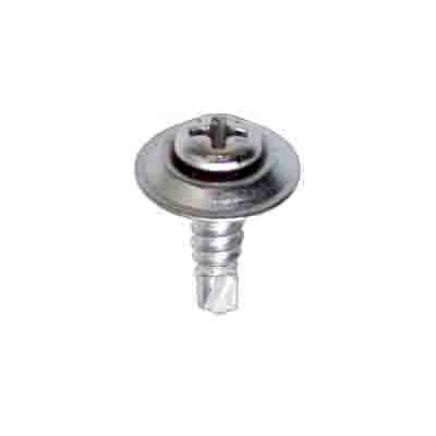 Auveco No 11449 8-18 X 5/8 Phillips Oval Ctrsk Wash SEMS Tek Chrome, Quantity 100