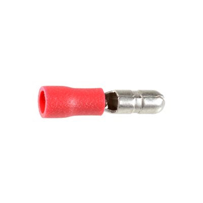Auveco No 11604 Male Snap Plug Solderless Terminal Red Universal, Quantity 50