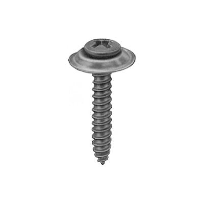 Auveco No 11789 8 X 1 Phillips Oval 6 Head AB Tapping SEMS Black, Quantity 100