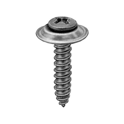 Auveco No 11792 10 X 1 Phillips Oval 8 Head AB Tapping SEMS Black, Quantity 50