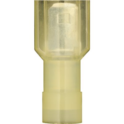 Auveco No 11830 12-10 Gauge Male Quick Slide Terminals Yellow, Quantity 25