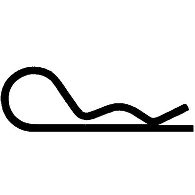 Auveco No 11873 Hair Pin Cotter 1/16 062 Wire Zinc, Quantity 100