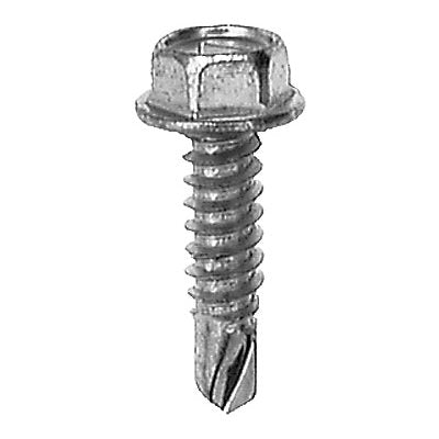 Auveco No 11914 14 X 1 Indented Hex Washer Head 3 Super Teks Zinc, Quantity 25