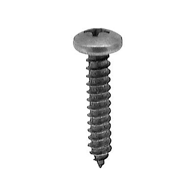 Auveco No 11923 10 X 1 Phillips Pan Head Tapping Screw Black Oxide, Quantity 50
