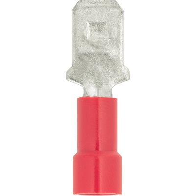 Auveco No 12154 Solderless Terminal 1/4 Male Quick Connect 22/18 Gauge, Quantity 25