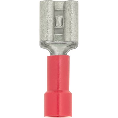 Auveco No 12155 Solderless Terminal 1/4 Female Quick Connect 22/18 Gauge, Quantity 25