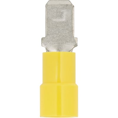 Auveco No 12156 Bulk Solderless Term 1/4 Male Quick Connect 12/10 Gauge, Quantity 25