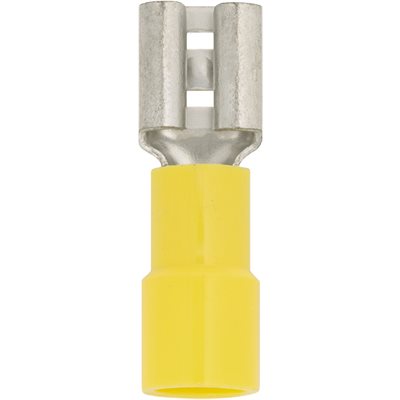 Auveco No 12157 Bulk Solderless Term 1/4 Female Quick Connect 12/10 Gauge, Quantity 25