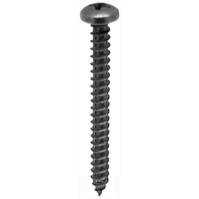 Auveco No 12799 8 X 1-1/2 Phillips Pan Head Tapping Screw Black Oxide, Quantity 50