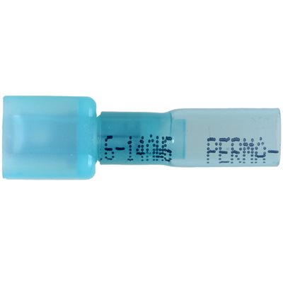 Auveco No 19261 Krimp & Seal Terminal Male 16-14 Gauge Blue, Quantity 25