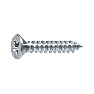 Auveco No 2810 10 X 3/4 Phillips Flat Head Tapping Screw Zinc, Quantity 100