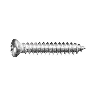 Auveco No 1483 Phillips Oval Head Tapping Screw 8 X 1 6 Head Chrome, Quantity 100
