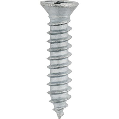 Auveco No 1712 Phillips Flat Tapping Screw 6 Head 8 X 3/4 Zinc, Quantity 100