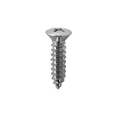 Auveco No 1717 Phillips Oval Head Tapping Screw 8 Head 10 X 3/4 Chrome, Quantity 100