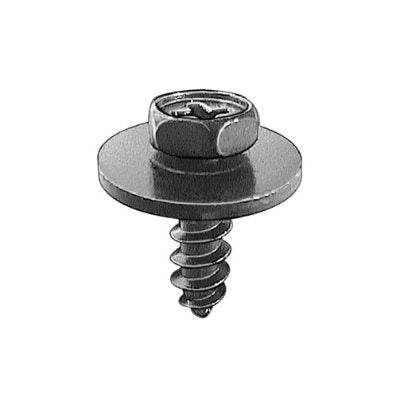 Auveco No 19251 Phillips Hex Head SEMS Tapping Screw M5 X 16 Black, Quantity 50