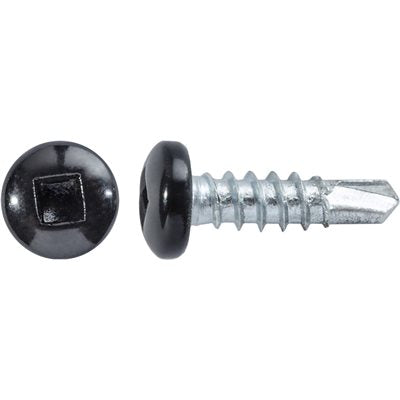 Auveco Item 22660 6 X 1/2 Square Pan Self-Drilling Tex Zinc Black Painted Head Quantity 100