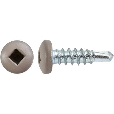Auveco Item 22661 6 X 1/2 Square Pan Self-Drilling Tek Zinc Tan Painted Head Quantity 100