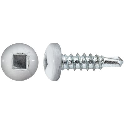 Auveco Item 22662 6 X 1/2 Square Pan Self-Drilling Tek Zinc White Painted Head Quantity 100