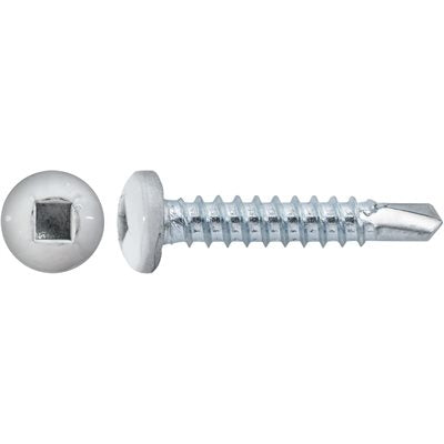 Auveco Item 22665 6 X 3/4 Square Pan Self-Drilling Tek Zinc White Painted Head Quantity 100
