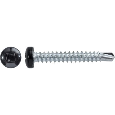 Auveco Item 22666 6 X 1 Square Pan Self-Drilling Tek Zinc Black Painted Head Quantity 100