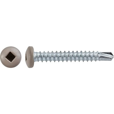 Auveco Item 22667 6 X 1 Square Pan Self-Drilling Tek Zinc Tan Painted Head Quantity 100