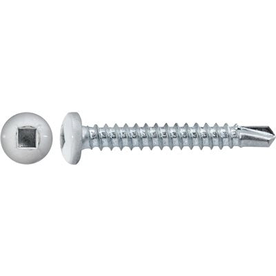 Auveco Item 22668 6 X 1 Square Pan Self-Drilling Tek Zinc White Painted Head Quantity 100
