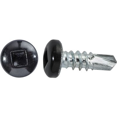 Auveco Item 22669 8 X 1/2 Square Pan Self-Drilling Tek Zinc Black Painted Head Quantity 100