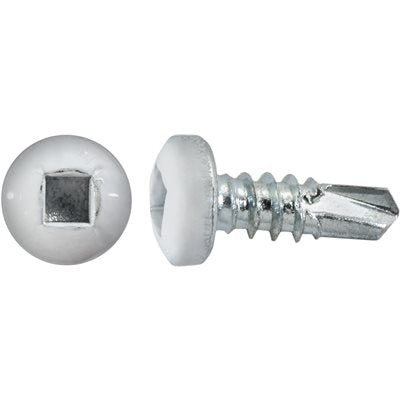 Auveco Item 22671 8 X 1/2 Square Pan Self-Drilling Tek Zinc White Painted Head Quantity 100