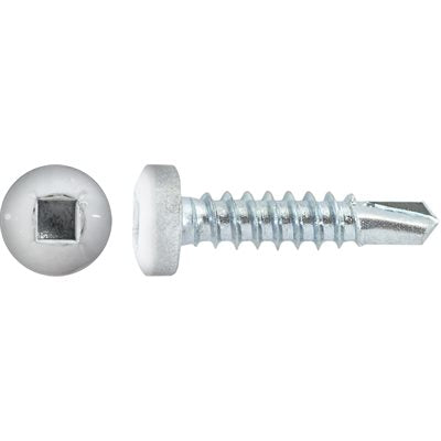 Auveco Item 22674 8 X 3/4 Square Pan Self-Drilling Tek Zinc White Painted Head Quantity 100